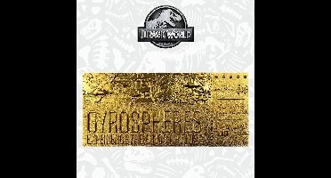 FaNaTtik Jurassic Park Replica Replica Gyrosphere Collectible Ticket (gold plated) Goudkleurig