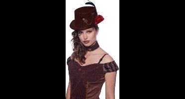 Folat - Steampunk hoed bruin