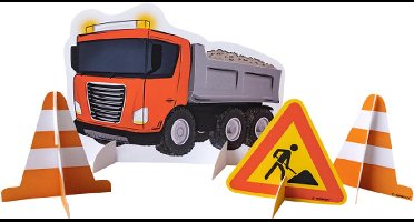 Amscan - Tafeldecoratie DIY Construction Part - 4 stuks