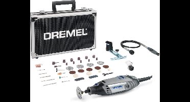 Dremel Limited Edition 3000VF (3000-3/45) - Inclusief 45 accessoires, Flexibele as, Lijn- en Cirkelgeleider, Comfort Guard beschermkap en luxueuze aluminium opbergkoffer