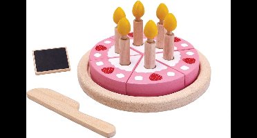 PlanToys Houten Speelgoed Verjaardagstaart set.