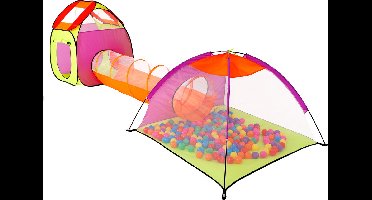 Springos Tent - Inclusief Tunnel - Pop-up Tent - Speelgoed - Speeltent