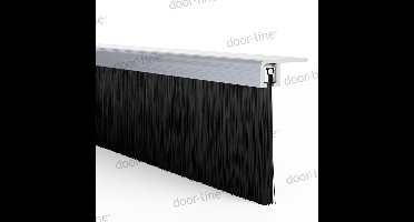 Stripborstel met F-profiel | Voor afdichting van kieren, haaks profiel 90 | Lengte: 1000 mm | Zichtbare haarlengte: 60 mm | Totale hoogte: 67,5 mm