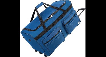 Deuba XXL Reistas Donker blauw met trolley-functie 3 wielen 160 LITER 85x43x44cm