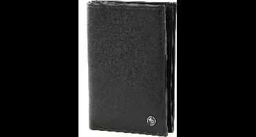 MANDARINA DUCK Leren Portemonnee Downtown Bifold Wallet Black Zwart