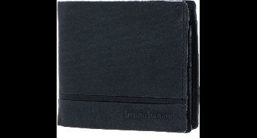 bruno banani Leren Portemonnee Frankfurt Wallet With Flap Black Zwart
