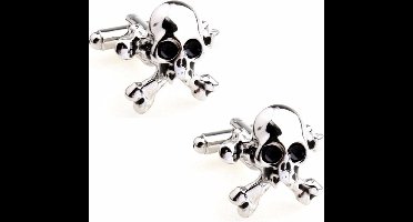 Doodshoofd manchetknopen - Zilverkleurig - Heren manchetknopen