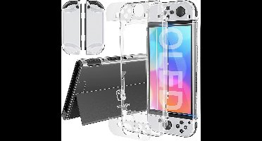 Hoesje voor Nintendo Switch Oled 2021 siliconen Transparant