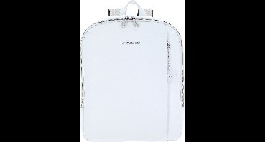 MANDARINA DUCK Leren Rugzak met laptopvak Mellow Urban Backpack Optical White Wit