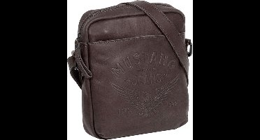 MUSTANG Leren Schoudertas Valencia Sion Shoulder Bag Brown Donkerbruin