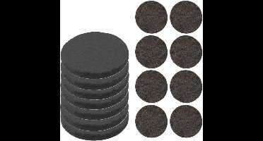 FX Tools Meubelviltjes/antislip onderleggers - zwart - 200x - kunststof - rond - 3 formaten mix van 15-50 mm - vloerbeschermers
