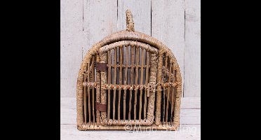 MigoStyling - Dieren Reismand - Katten - Riet - Rotan - Met Hengsel - L 45 x Br 40 x H 45 cm