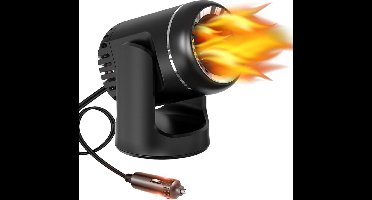 ApexArte® Auto Verwarming Ventilator - Auto Kachel 12 Volt - Heater - Ontdooier - 360 Graden Rotatie - Zwart