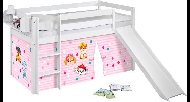 Halfhoogslaper Paw Patrol Roze met tent en glijbaan
