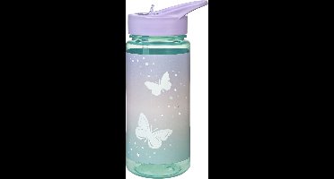 Undercover drinkfles vlinders 500ml - kleurrijke kinderfles met rietje.