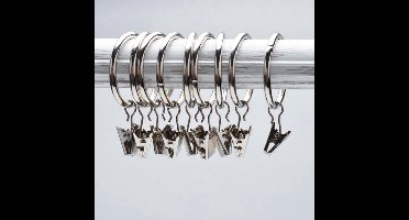 New Age Devi - Gordijnringetjes - Klemmetjes - RVS - 10 stuks