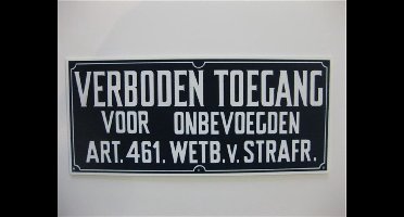 Repko bord "verboden toegang onbevoegden"