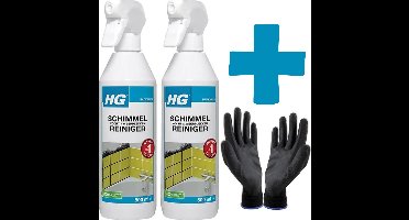 HG Schimmelreiniger Vocht- en Weerplekkenreiniger 2-pack met KD handschoenen