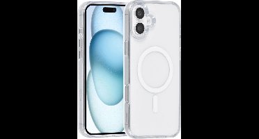 TUNIQ telefoonhoesje voor Apple iPhone 16 - MagSafe siliconen backcover - Transparant wit