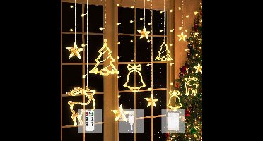 oCreon LED Kerstverlichting Gordijn 3.5m met Timer - 8 Modi - USB & Batterij voor Binnen & Buiten