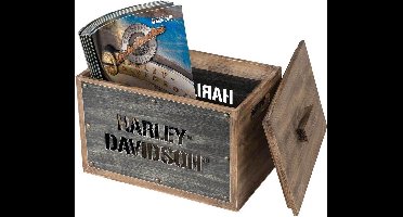 Harley-Davidson Houten Opbergkrat Met Deksel