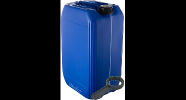 Jerrycan 25 Liter blauw met zichtstreep | met sleutel | geschikt voor water | UN gekeurd | benzine | handig stapelbaar | food grade | inclusief dop | totaal te legen
