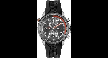 Boss Globetrotter 1513931 Horloge - Siliconen - Zwart - Ø 45 mm