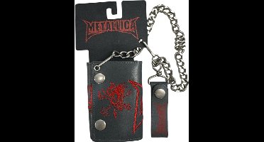 Metallica Portemonnee met Ketting grijs rood