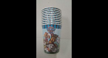 Paw Patrol Kartonnen Bekers 10 stuks Streep