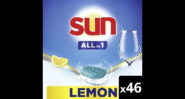 Sun All-in 1 Vaatwastabletten - Citroen - reinigt en beschermt pannen in de vaatwasser - 46 tabletten