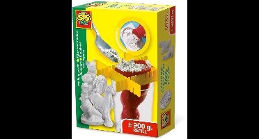 SES Creative - Gips - 900 gram - modelgips - sneldrogend - gieten en schilderen - navulling gips (3x 300 gram)