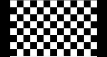 Fosco Vlag Racing - Zwart wit geblokte vlag van 100% polyester
