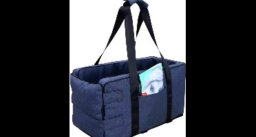 Pet Backseat Cover Waterproof Portable Travel Dog Car Booster Armrest Middle Console Seat Cushion Dog Car Seat Bed with Belt