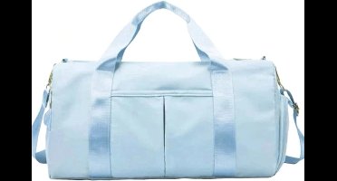 S&E Reis- en Sporttas met Grote Capaciteit en Schoenenvak - Waterdicht en Multifunctioneel - Licht blauw