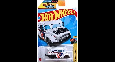 HOT WHEELS MAILED IT! HWPS WHITE BUS 164/250 HW ART CARS 10/10 1:64