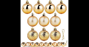 Kerstballen Set Onbreekbaar Gouden 5 cm 10 stuks - Kerstdecoratie