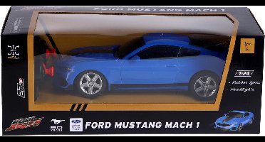 Radiografisch bestuurbare auto - Ford 124 Mustang Mach 1 - blauw
