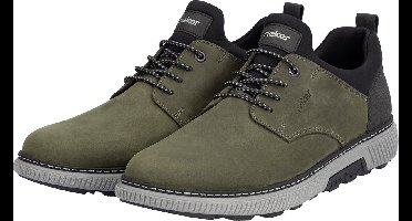 Rieker heren veterschoenen lage schoenen zakelijke schoenen leren schoenen B3360-54 groen extra breed