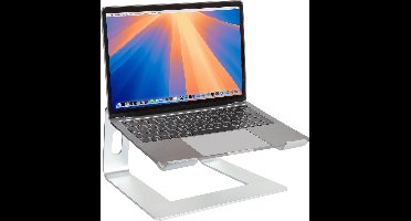 Silvergear Laptop Standaard Zilver - Laptop Stand - Laptophouder - Laptopstandaard - Laptop Verhoger