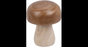 Houten paddenstoel figuur, 15 cm