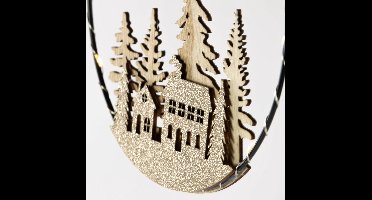 Verlichtende kerstdecoratie om op te hangen, Ø 20 cm