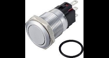TRU COMPONENTS TC-12647488 Druktoets 250 V/AC 3 A 1x uit/(aan) IP65 Moment RVS 1 stuk(s)