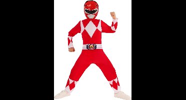 Verkleedpakje Kind Red Power Ranger Mighty Morphin Maat 134-140