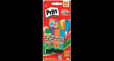 Pritt Fun Colors 4x10 g Blistercard | Pritt Lijmstick & Plakmiddel | School & Kantoor Lijmstift | Makkelijk & Milieuvriendelijk te gebruiken Lijmstift.