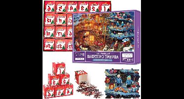 oCreon Adventskalender 2024 Kerst Legpuzzel - 24 Dagen Aftelkalender voor Kinderen & Volwassenen