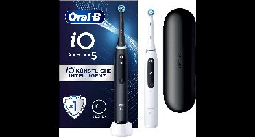 Oral-B iO Series 5 Duo - Elektrische Tandenborstel - 2 stuks - Zwart & Wit - Bluetooth