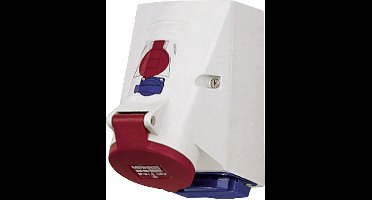 Mennekes CEE WCD opbouw 16A 5P 9H 400V + SCHUKO Twinbox - Grijs