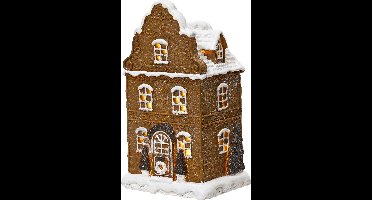 Kersthuis met LED Verlichting - 20,5 cm | Kerstdecoratie