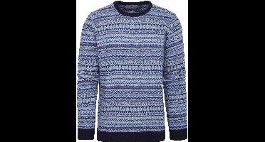 Suitable Prestige Fair Isle Pullover Blauw - Maat L - Heren - Sweater