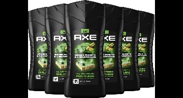 AXE Wild 3-in-1 Douchegel - Green Mojito & Cedarwood - 6 x 250 ml - Voordeelverpakking
